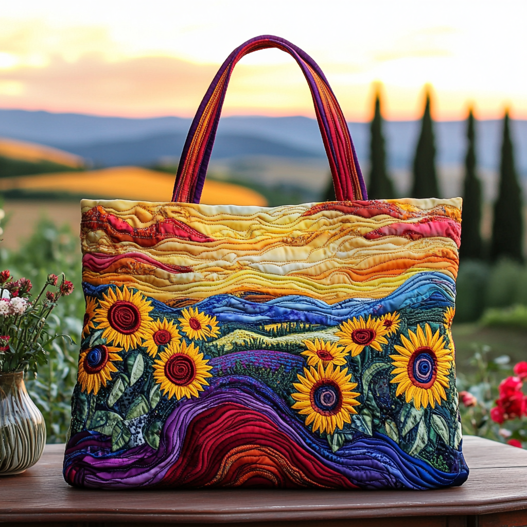 Radiant Hills Quilted Tote Bag Christmas Floral Gifts