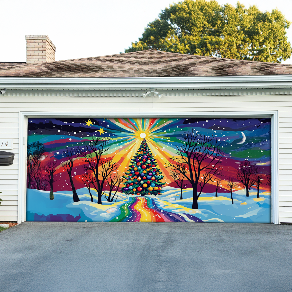 Radiant Holiday Wonderland Christmas Garage Door Banner Winter Home Decor Best Xmas Gifts
