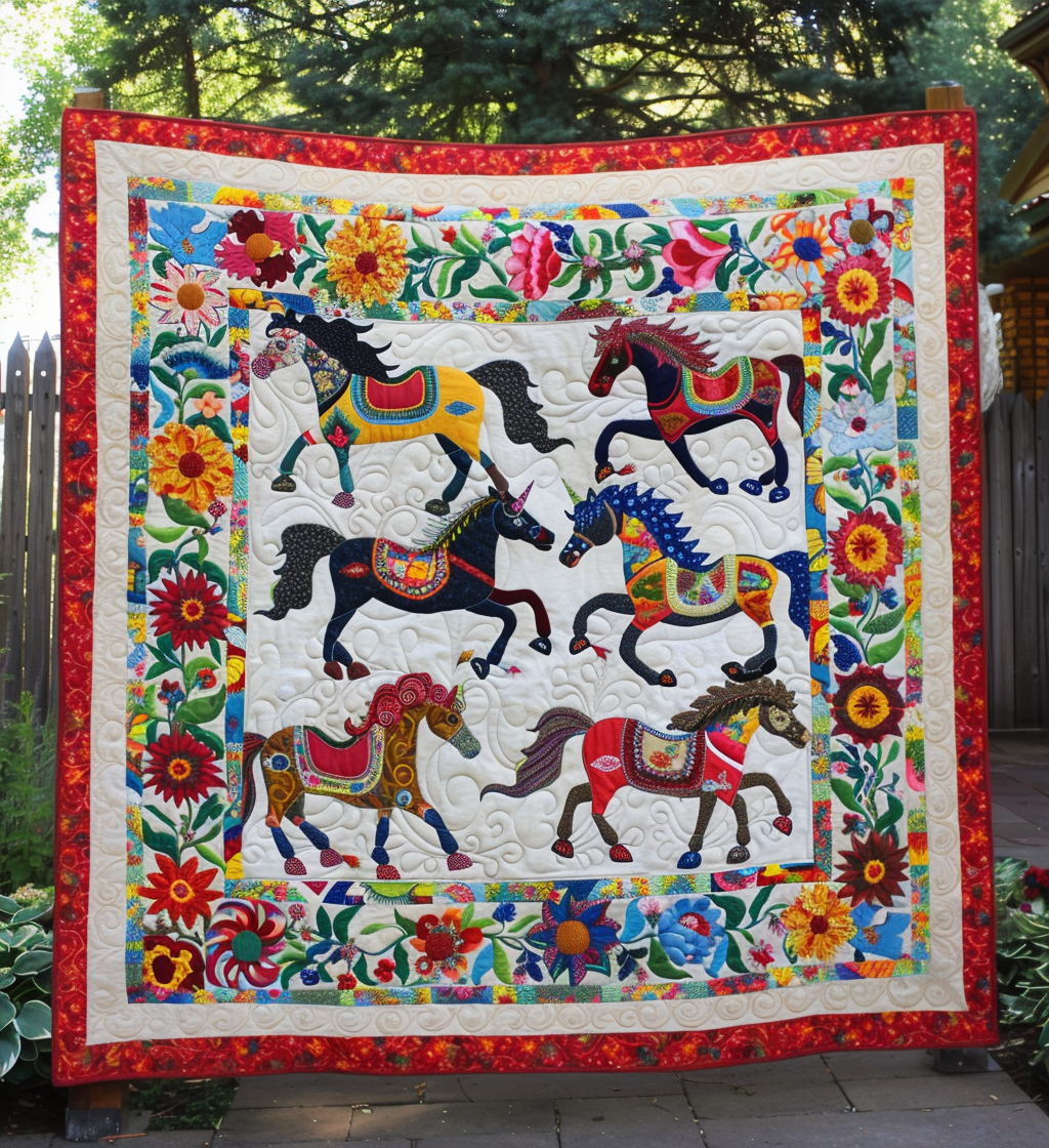 Radiant Horse Quilted Blanket Equine Gifts For Horse Lovers