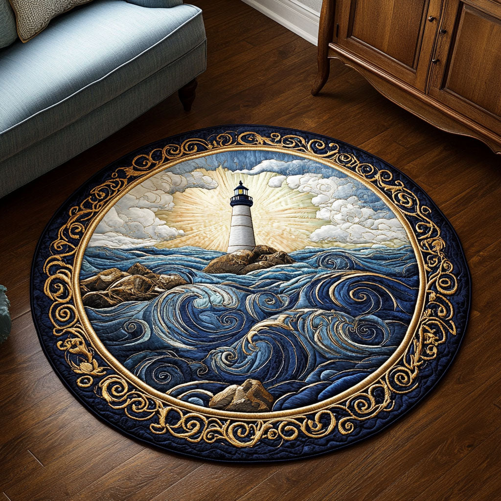 Radiant Light Quilted Round Mat Entryway Design Ideas Lighthouse Themed Gifts