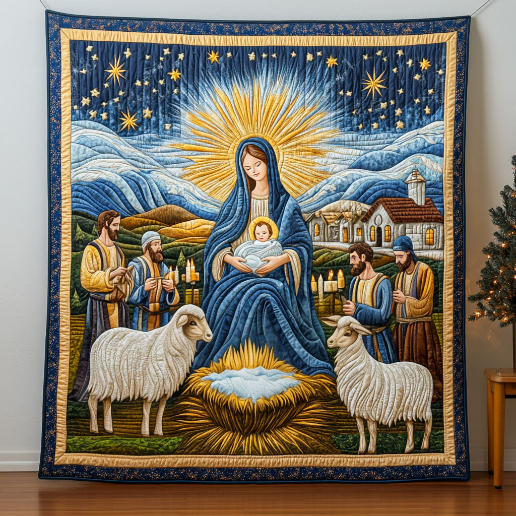 Radiant Madonna Quilt Blanket Christian Blanket Religious Christmas Gifts