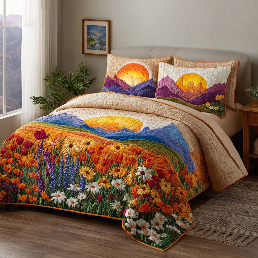Radiant Meadow Quilted Bedding Set Bed Decor Ideas Unique Christmas Gifts