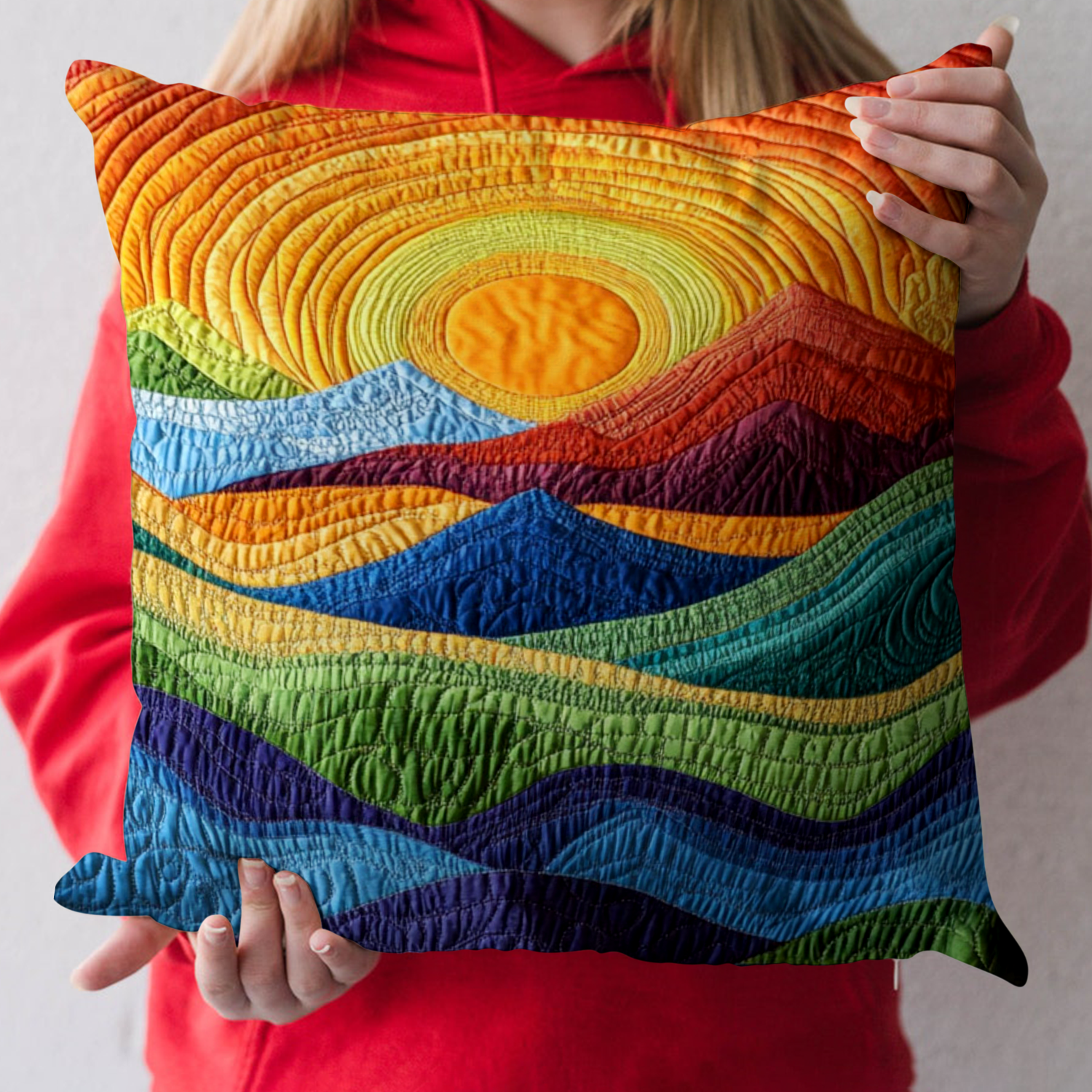 Radiant Mountains Quilted Pillow Case Nice Pillow Covers Best Friend Birthday Gifts