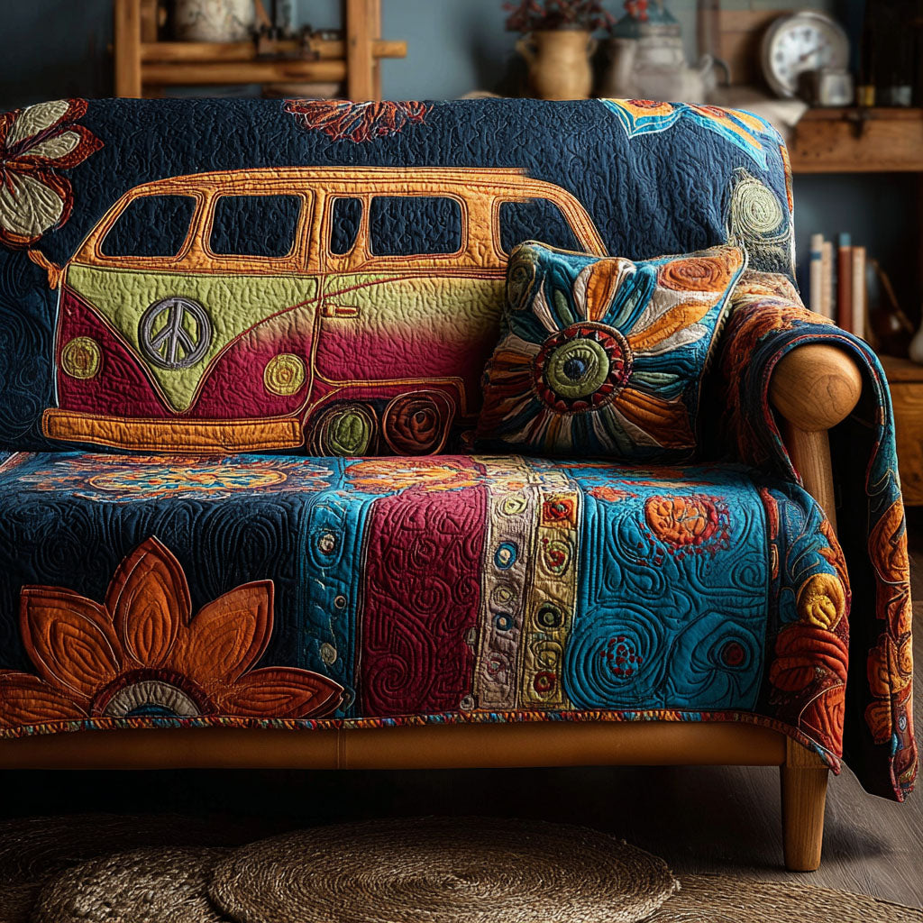 Radiant Nomad Quilted Sofa Cover Holiday Living Decorations Hippie Gifts Ideas For Her