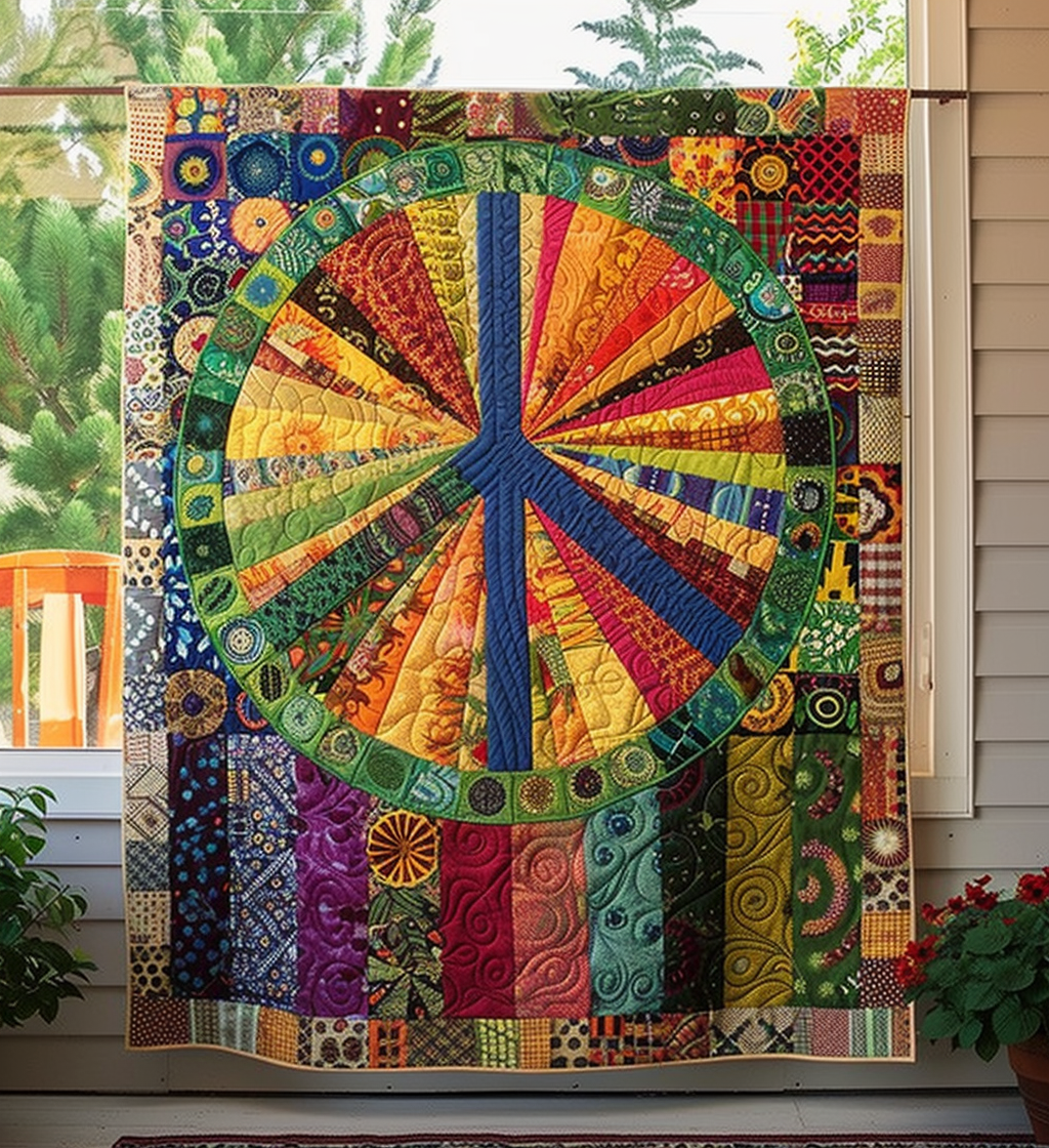 Radiant Peace Quilted Blanket Cute Blankets For Bed