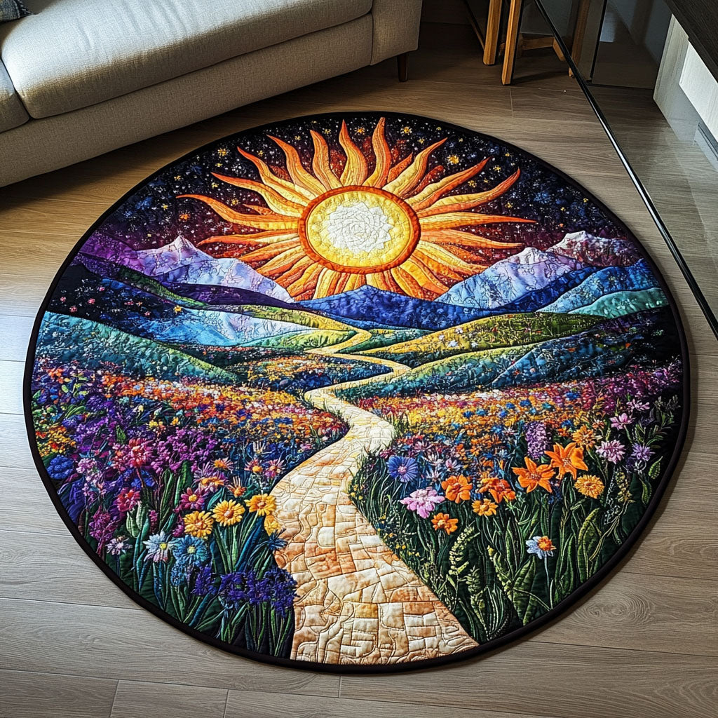 Radiant Quilted Round Mat Entryway Ideas Sunflower Gifts For Friends