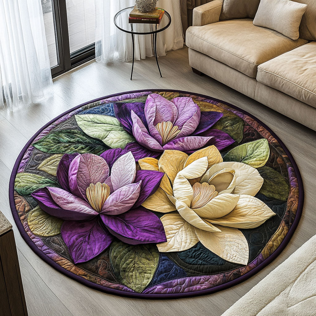 Radiant Quilted Round Mat Entryway Rug Ideas Sunflower Presents
