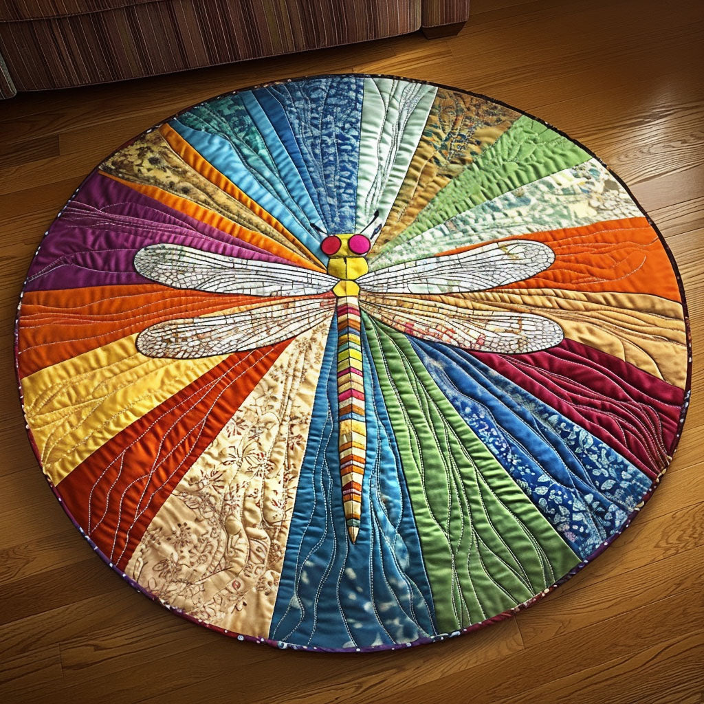Radiant Quilted Round Mat Foyer Decor Ideas Dragonfly Themed Gifts