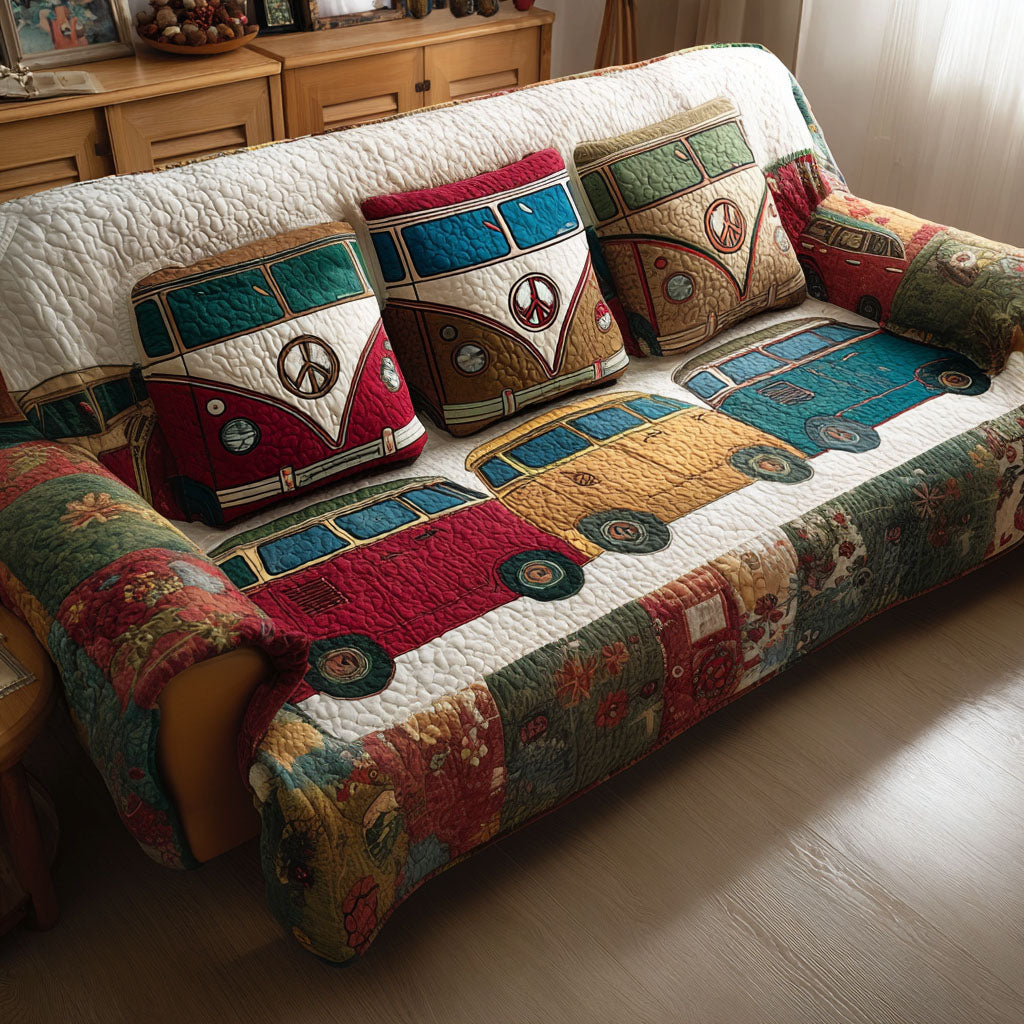 Radiant Roadtrip Quilted Sofa Cover Living Room Decorations Best Family Gifts