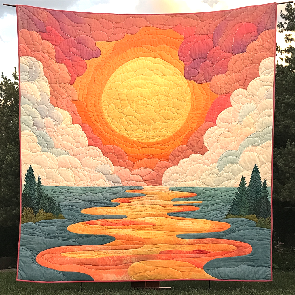 Radiant Skies Quilted Blanket Christmas Soft Blanket