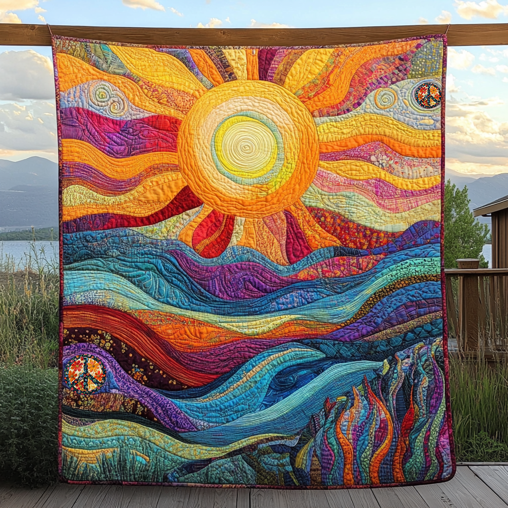 Radiant Sun Quilt Blanket Throws And Blankets Mother's Day Presents For Mom