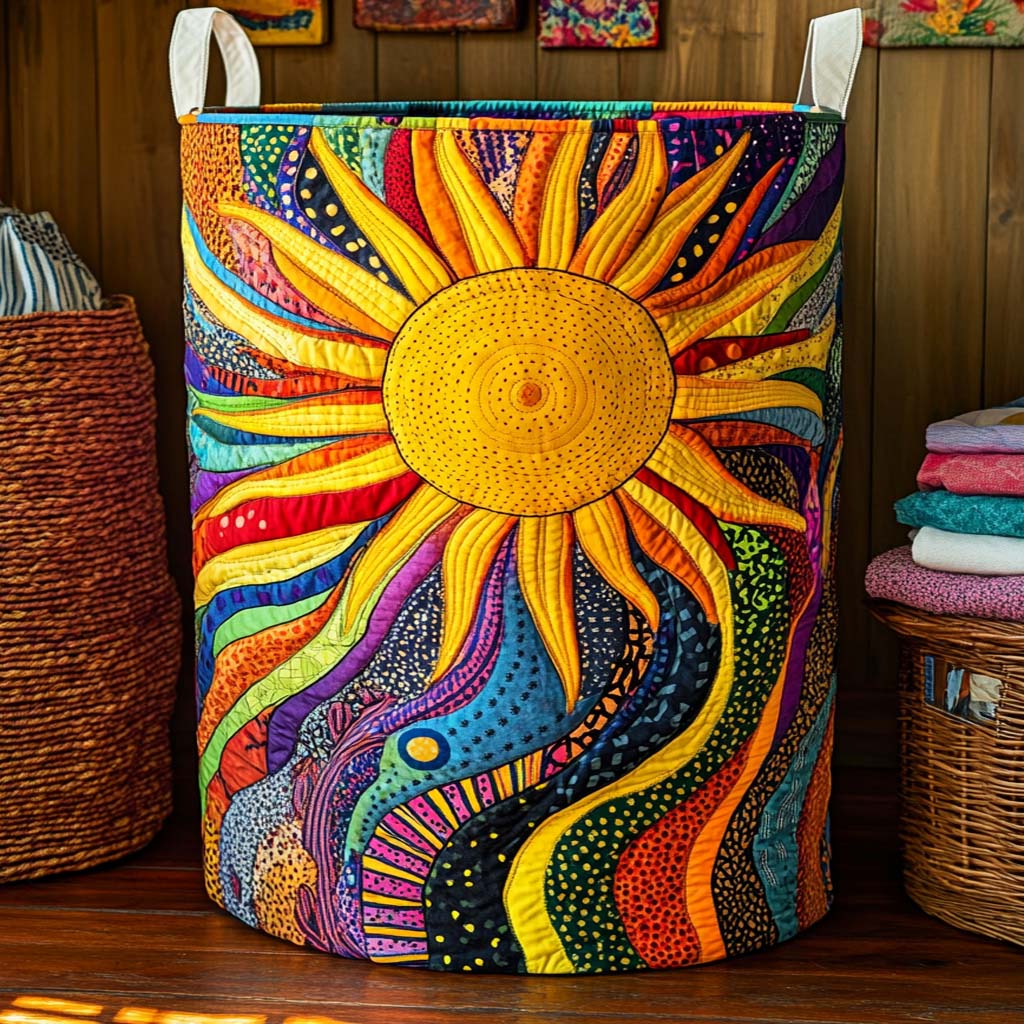 Radiant Sun Quilted Laundry Basket Spring Merch Pick