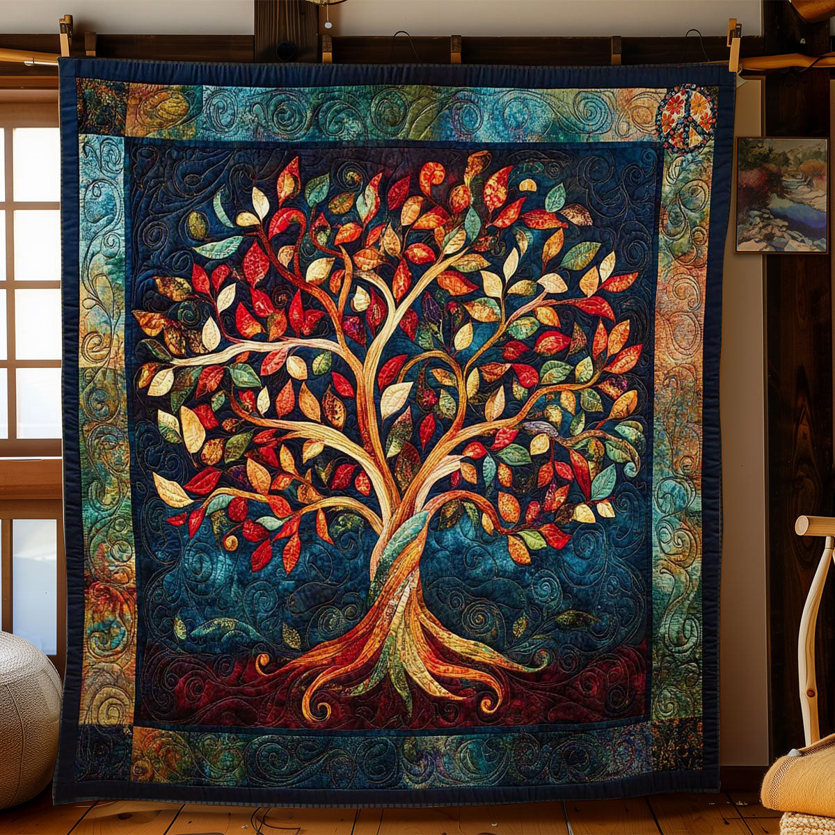 Radiant Tree Of Life Holiday Xmas Quilt Blanket Best Christmas Gifts For Mom