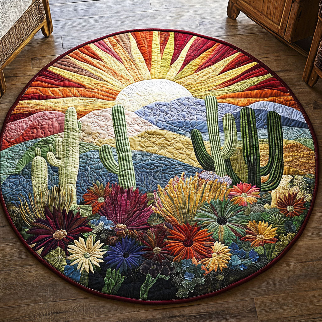 Radiant Wilds Quilted Round Mat Front Door Idea Sunflower Gift Items