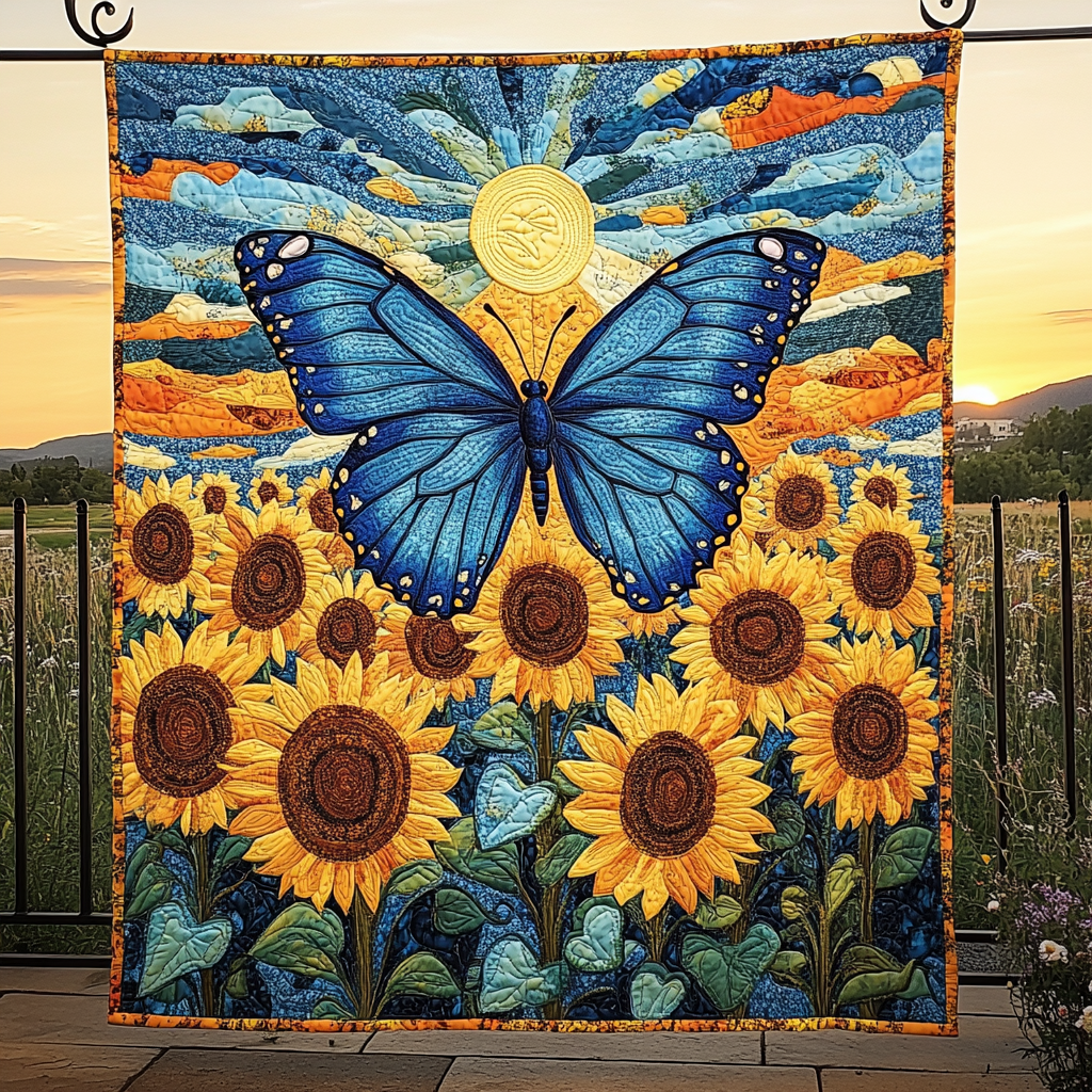 Radiant Wings Quilted Blanket Butterfly Birthday Gifts