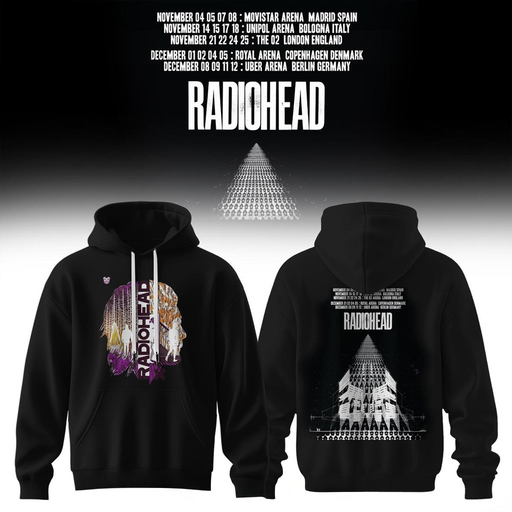 Radiohead Europe Tour 2025 Hoodie Radiohead Merch Gifts For Rock Band Fans