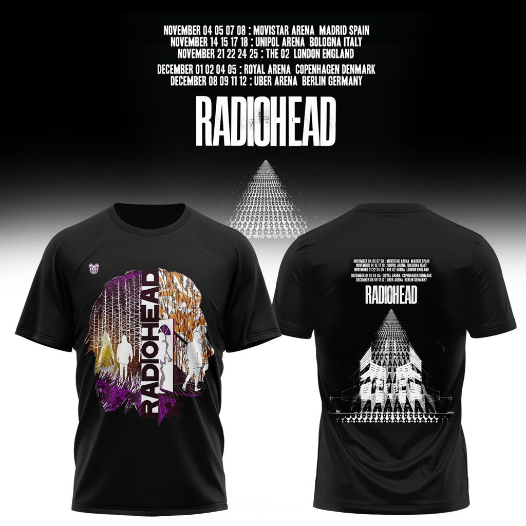 Radiohead Europe Tour 2025 T-Shirt Radiohead Merch Gifts For Rock Band Fans