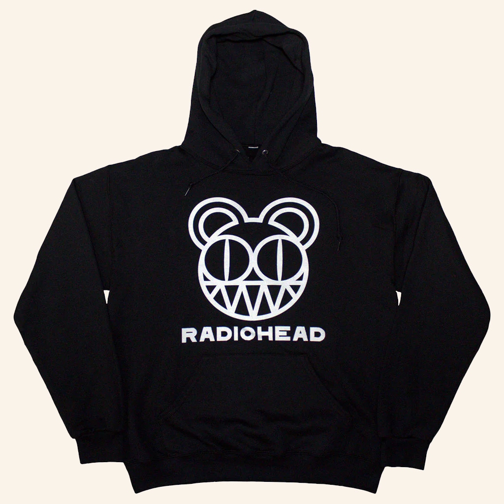 Radiohead Merch Bearhead Black Hoodie Best Gifts For Rock Music Lovers
