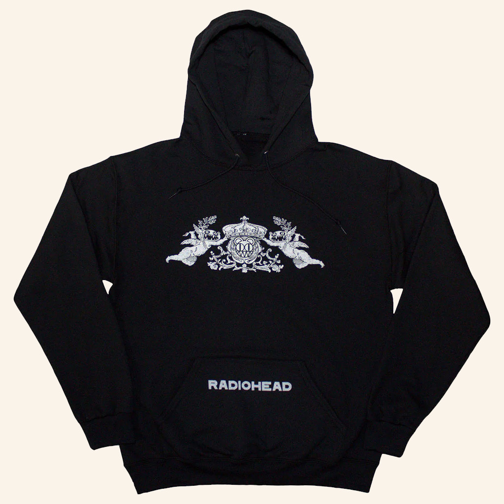 Radiohead Merch Bearhead Crest Hoodie Presents For Rock Music Lovers