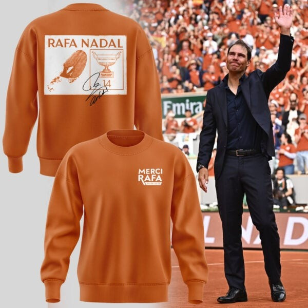 Rafa Nadal Sweatshirt Orange Honor King Of Tennis Rafael Nadal Retirement Apparel