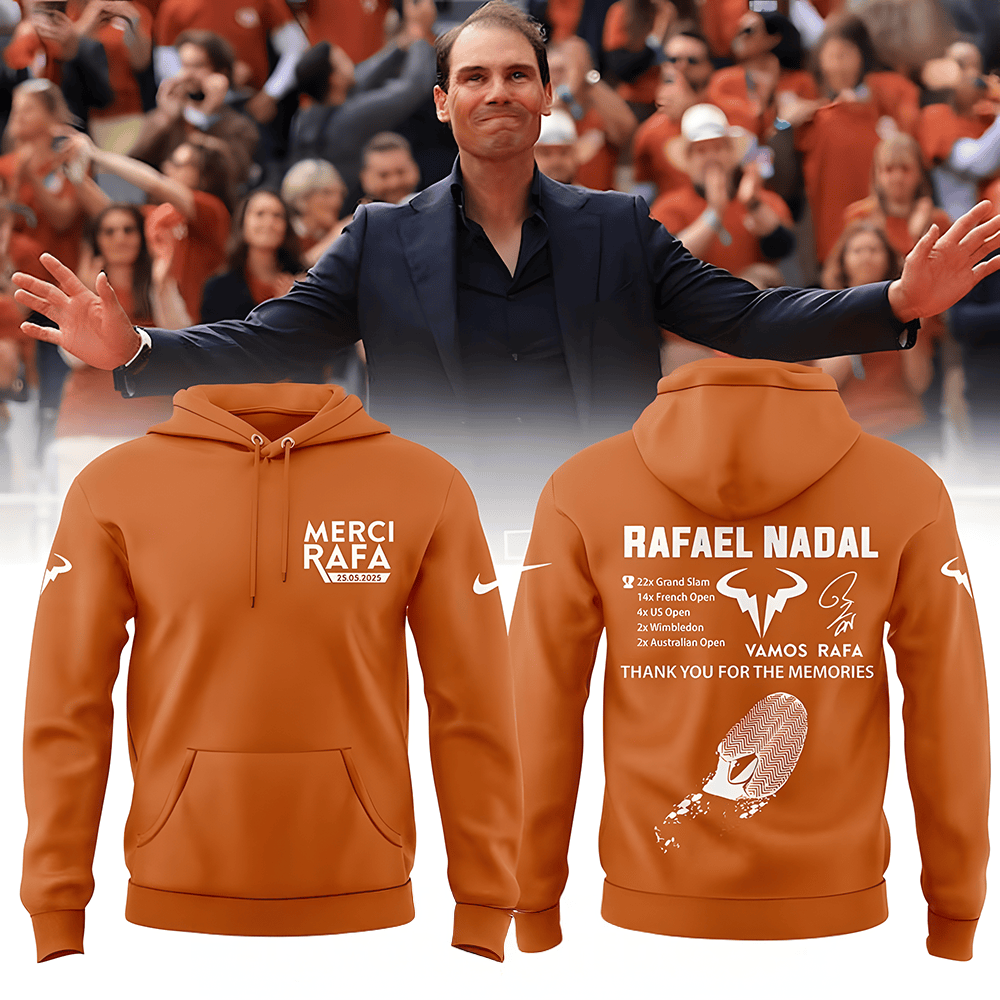 Rafael Nadal 2025 Roland Garros Farewell Tribute Hoodie Fans Gifts