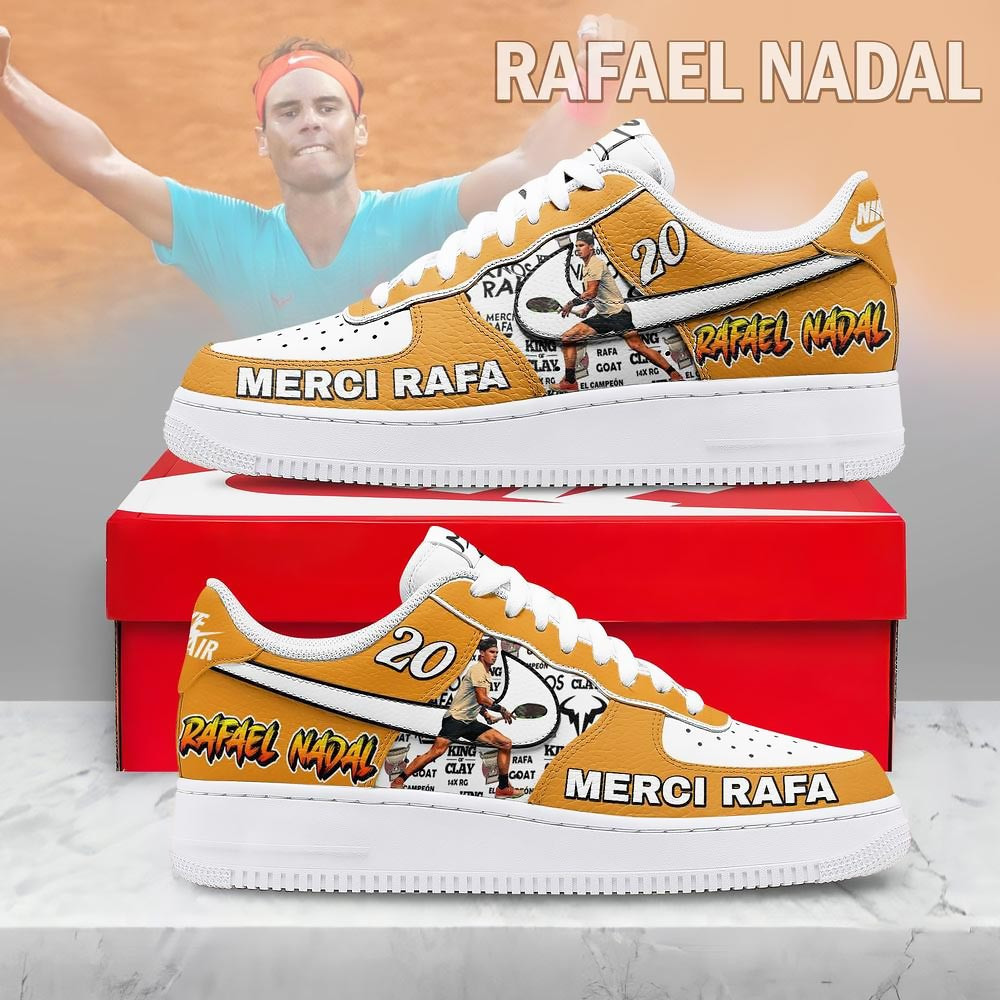 Rafael Nadal Merci Rafa Limited Edition Air Force 1 Sneaker Best Gift For Tennis Fans