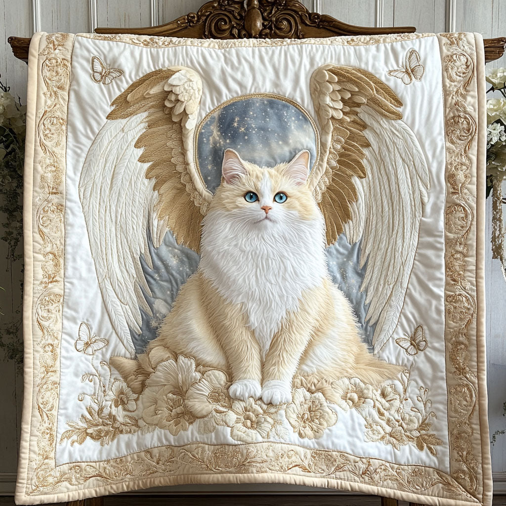 Ragdoll Angel Quilt Blanket Christmas Blanket Presents For Cat Lovers Women