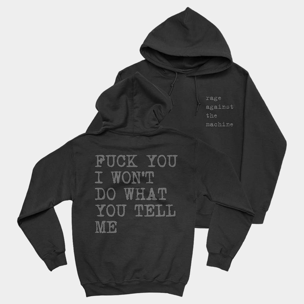 Rage Against The Machine Merch F You Hoodie Rage Against The Machine Hoodie Gifts For Him