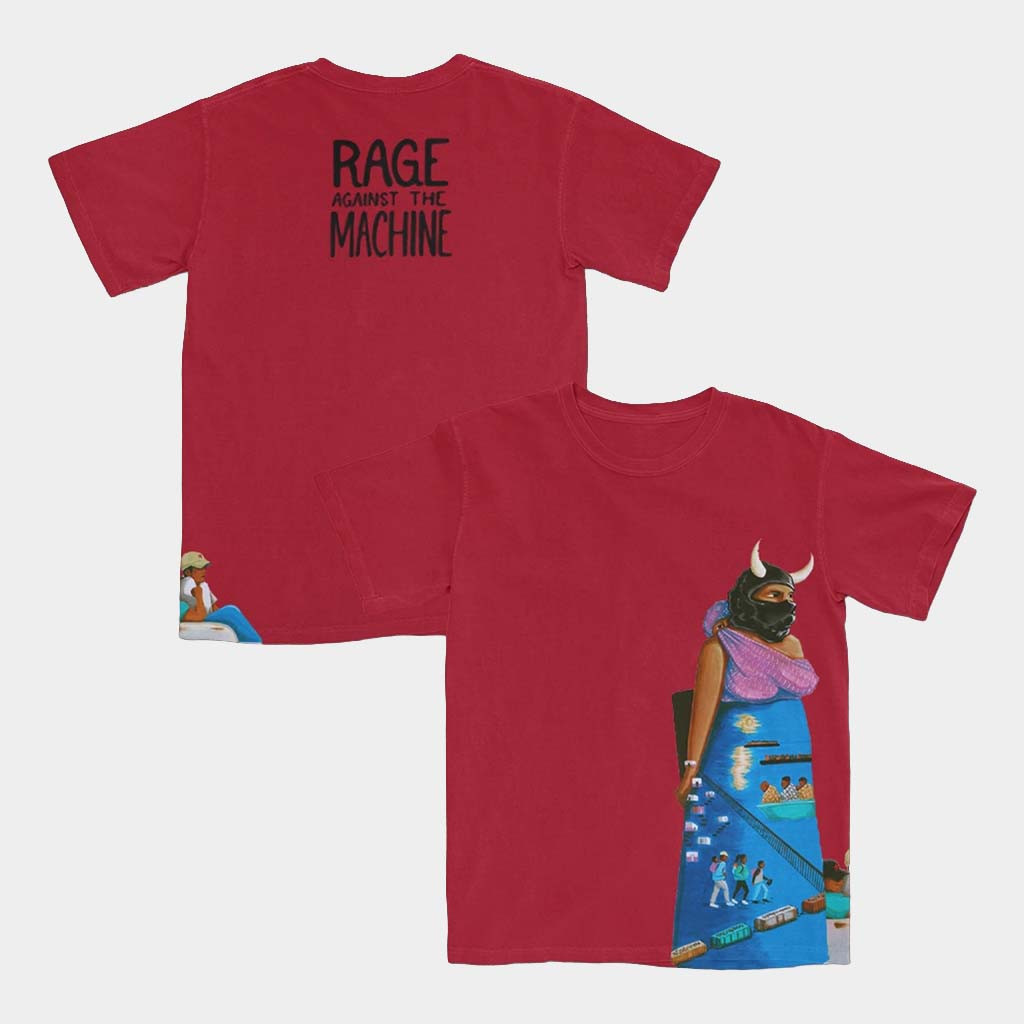 Rage Against The Machine Merch LxsDos x RATM T-Shirt Gifts For Rock band Fans