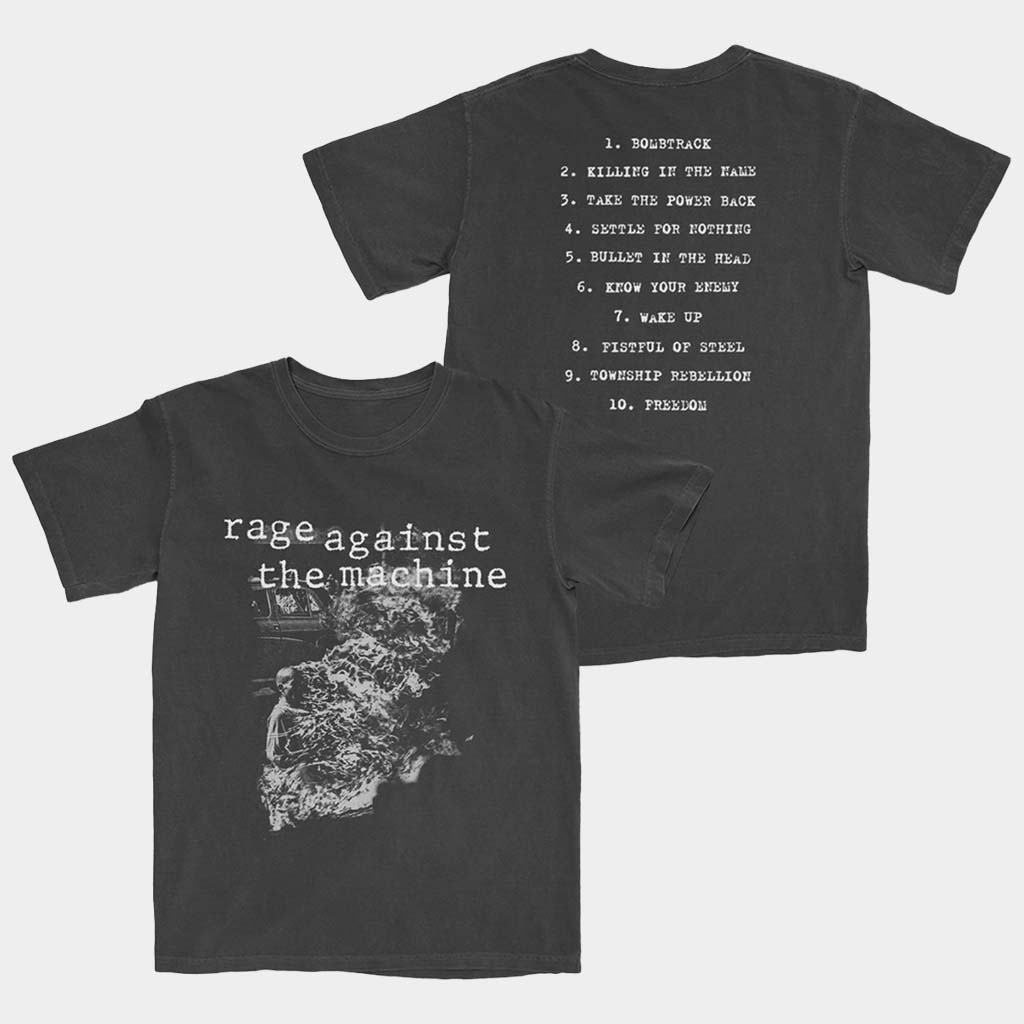 Rage Against The Machine Merch RATM Cover Tracklist T-Shirt Gift Ideas For Music Lovers