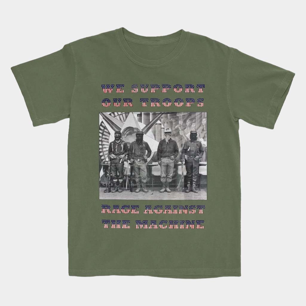 Rage Against The Machine Merch Support Our Troops T-Shirt Gift Ideas For Rock Lovers