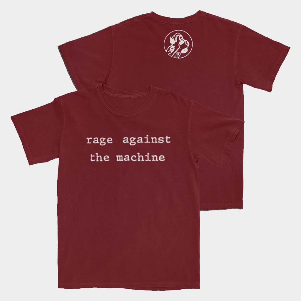 Rage Against The Machine Merch Typewriter Molotov T-Shirt Gifts For Rock Band Fans-1