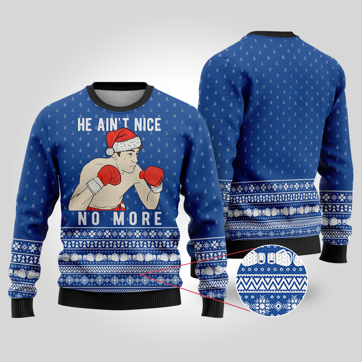 Raging Bull Ugly Christmas Sweater Royal Stylish Winter Sweatshirt for Everyday Wear