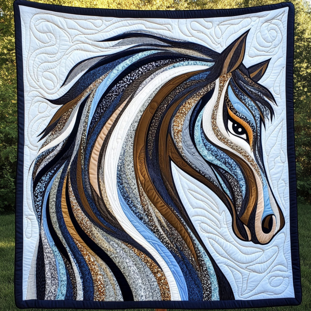 Raging Fury Quilted Blanket Cool Throw Blanket Valentines Gifts For Horse Lovers