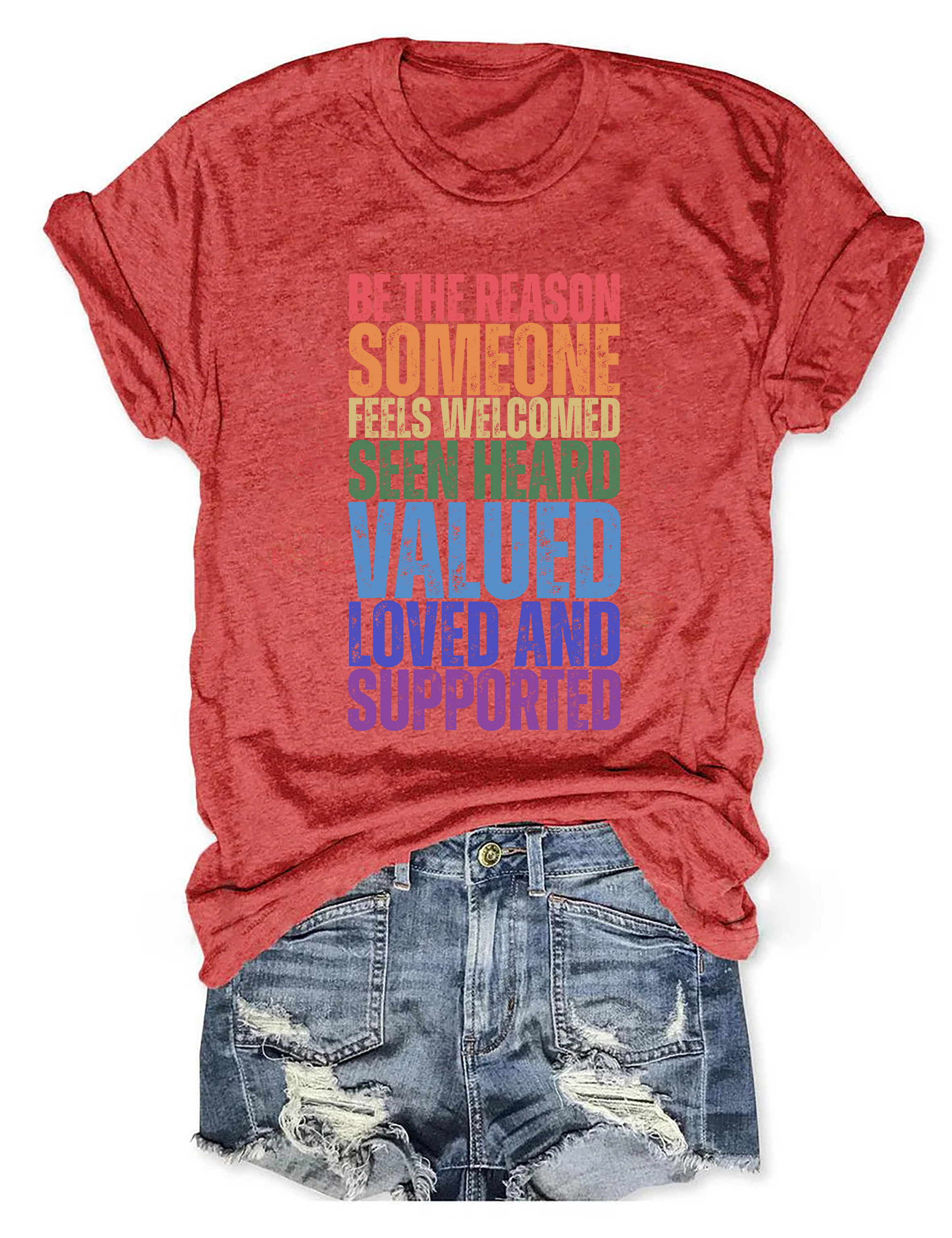 Rainbow Affirmation T-Shirt Humorous Style Sarcastic Shirt Best Present For Her
