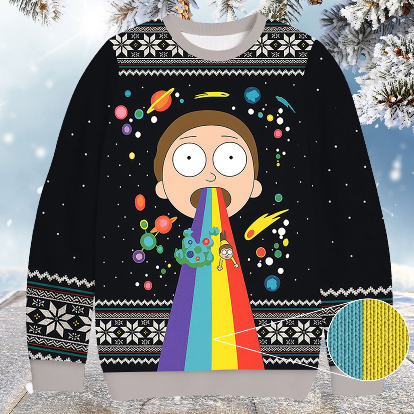 Rainbow Christmas Ugly Sweater Funny Xmas Clothing Teacher Christmas Gifts