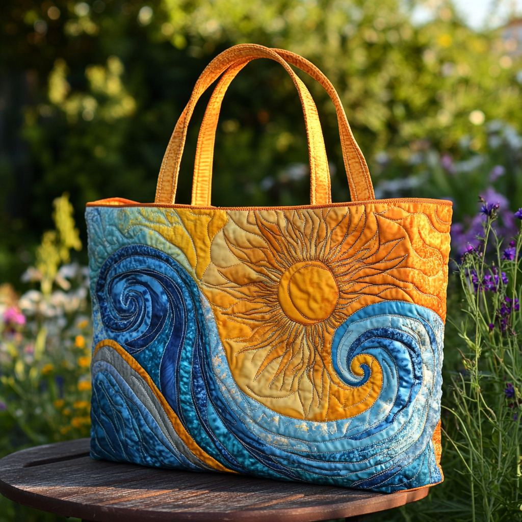 Rainbow Flare Quilted Tote Bag Gifts For Forestry Majors