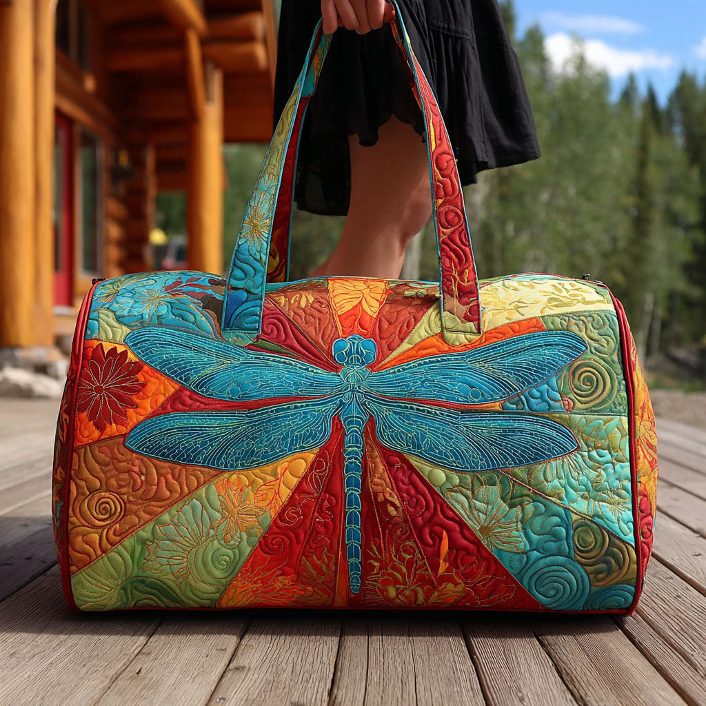 Rainbow Floral Quilted Duffle Bag Colorful Travel Bag Best Gift For Women Flowers