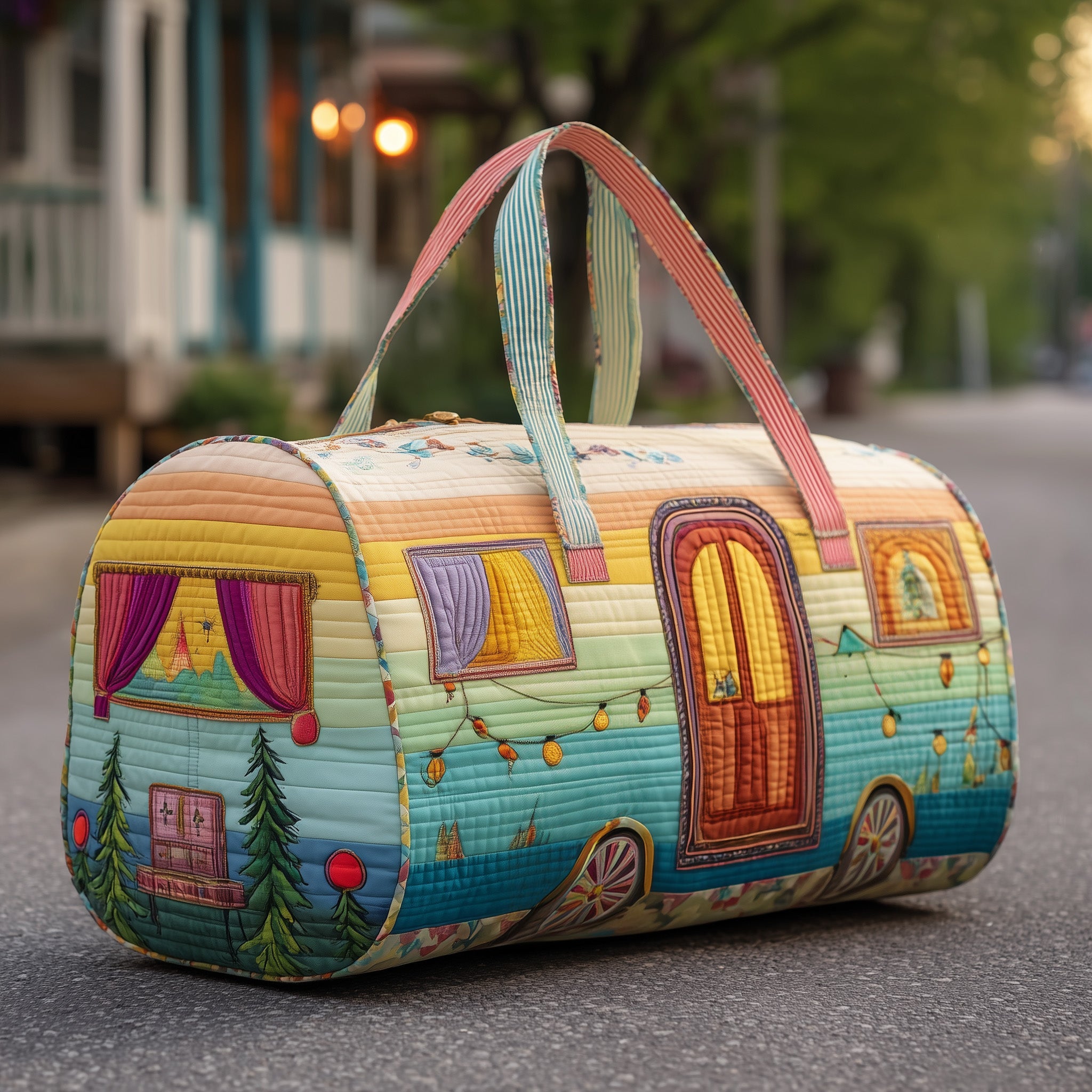 Rainbow Trailer Quilted Duffle Bag Gftoyc95 Independence Day Gift Idea