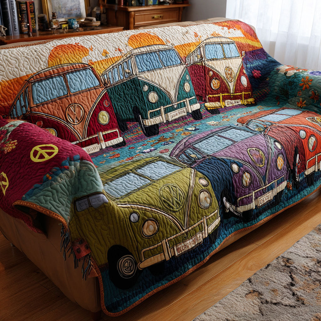 Rainbow Trails Quilted Sofa Cover Home Decorattions Gifts For Family