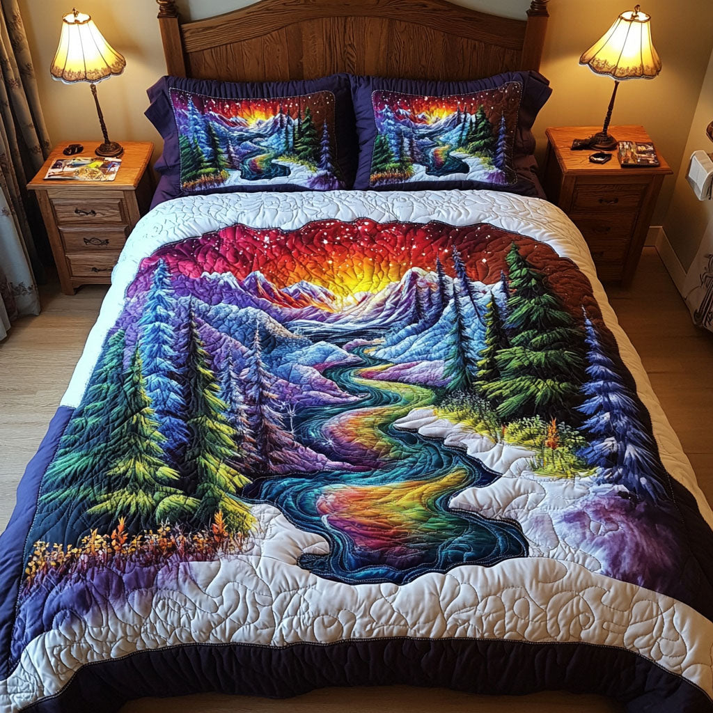 Rainbow Valley Quilted Bedding Set Best Comforter Sets Bedroom Decorations