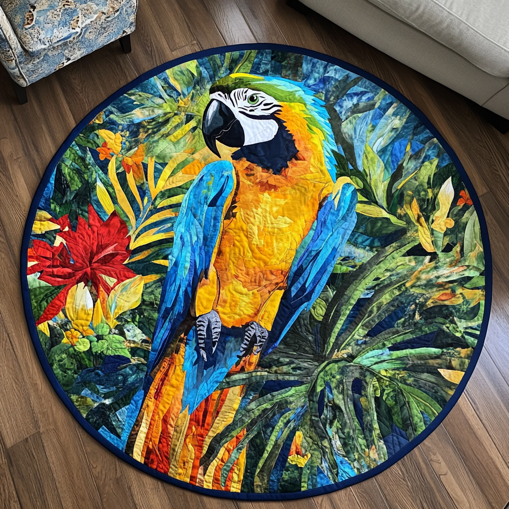 Rainbow Wings Quilted Round Mat Foyer Christmas Decor Family Xmas Present Ideas