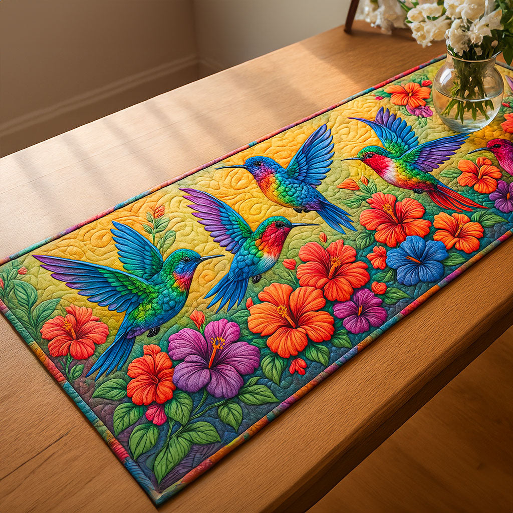 Rainbow Wings Quilted Table Runner Dining Table Ideas Best Hummingbird Christmas Gifts