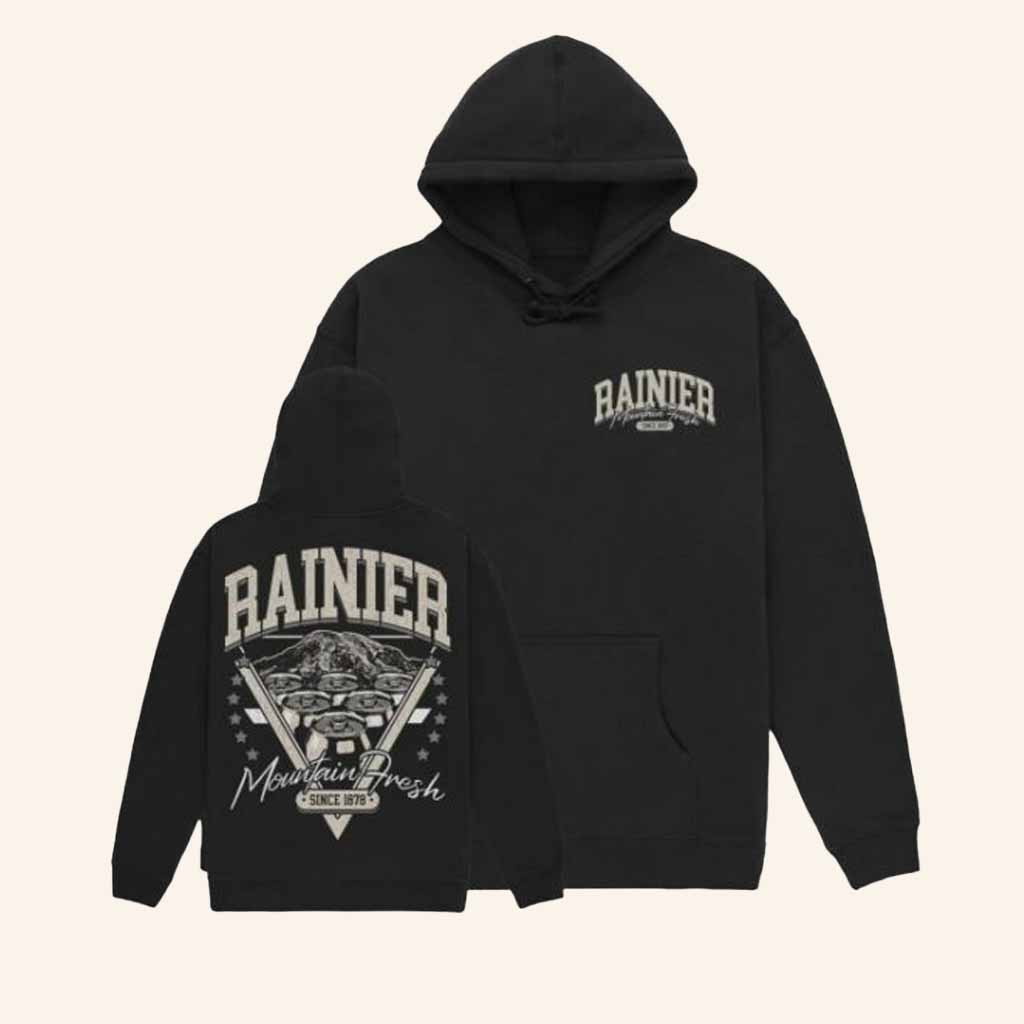 Rainier Brewing Company Merch Rainier Retreat Black Hoodie Cool Christmas Gifts For Guys Rainier Brewing Company Merch Rainier Retreat Black Hoodie Cool Christmas Gifts For Guys