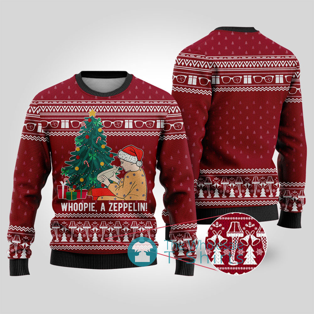 Ralphie A Christmas Story Ugly Sweater Cardinal Red Cute Holiday Sweatshirt to Spread Joy