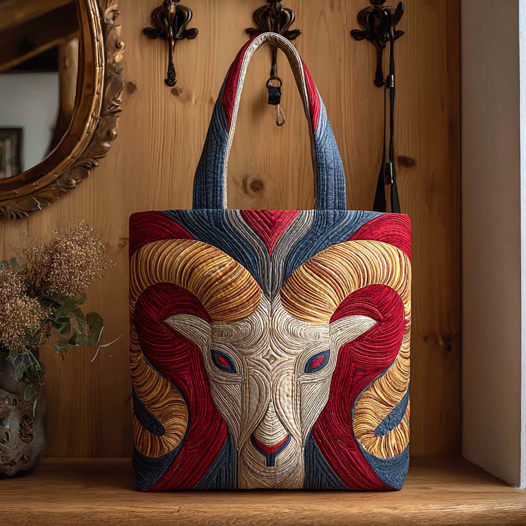 Ram Blaze Quilted Tote Bag Black Sheep Gift
