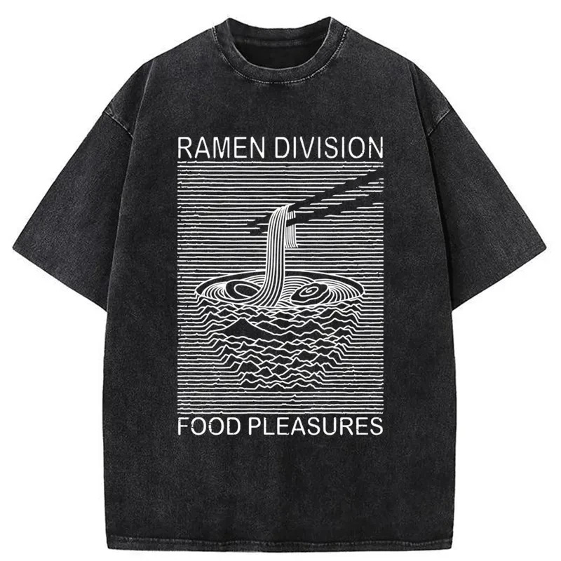 Ramen Division Food Pleasures Washed T-Shirt Everyday Comfort Graphic Shirt Gifts For Brother
