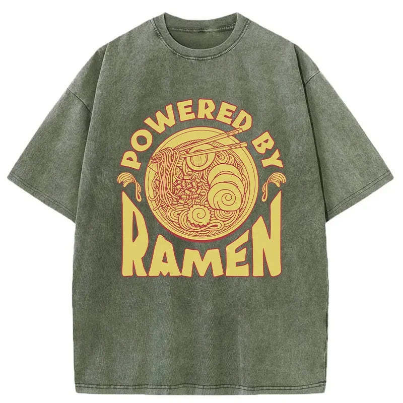 Ramen Japanese Food Washed T-Shirt Minimal Retro Graphic Clothing Gifts For Friends