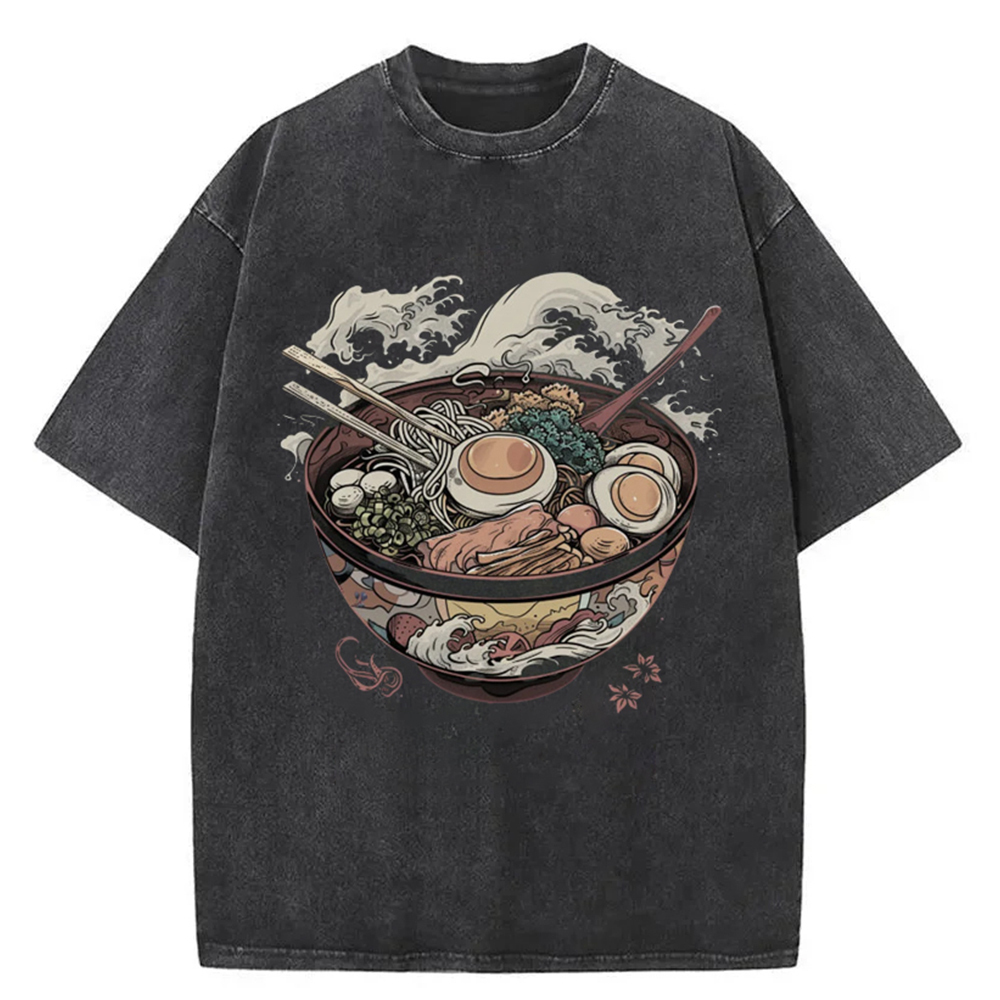 Ramen Lover Japanese Gift Washed T-Shirt Funny Quote Unisex Shirt Gifts For Best Friend