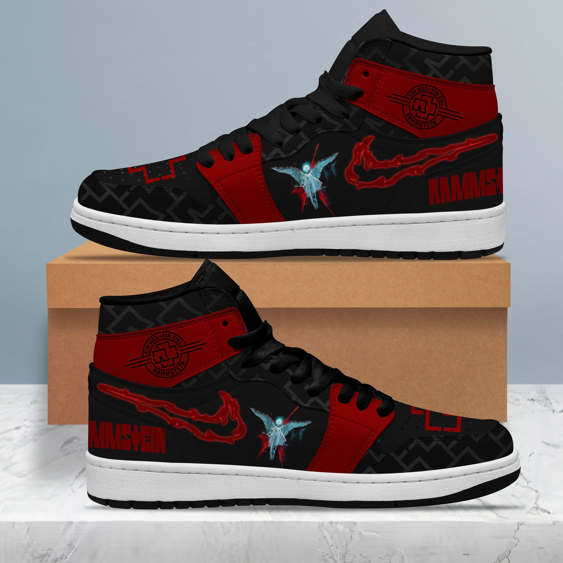 Rammstein Band Air Jordan High Top Shoes Gifts For Band Fans